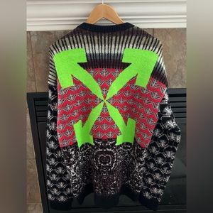Off-White wool mohair alpaca blend men’s sweater is men’s size Medium